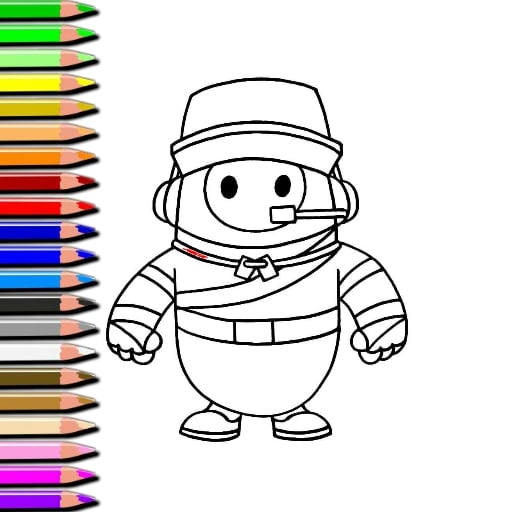 Fall Guys Halloween Coloring Bok